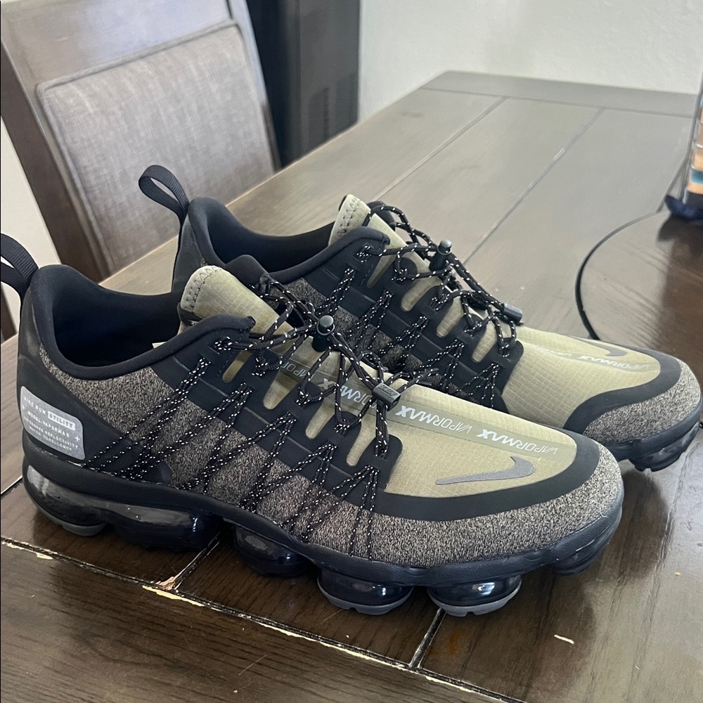 Nike Olive Green and Black VaporMax Utility Sneakers